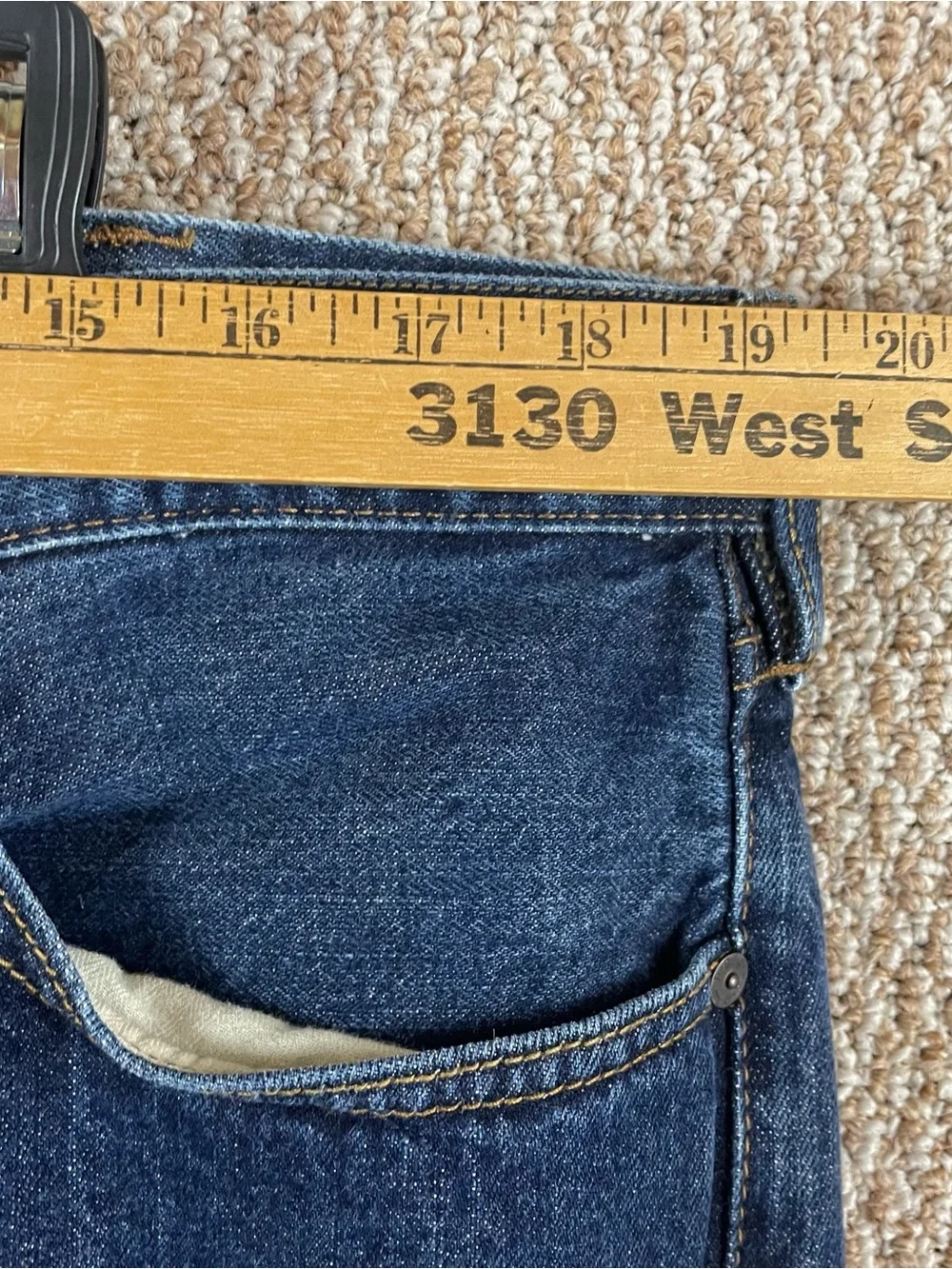 Polo Ralph Lauren Selvedge Jeans Mens 38 x 32 Slim Straight Dark Wash Denim 135